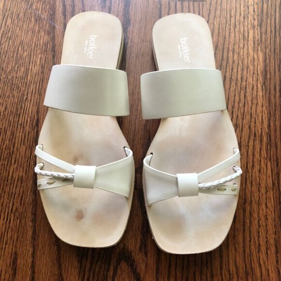 Botkier Moira Leather Slide Sandals Color: Coconut Size: 6 - Picture 3 of 7